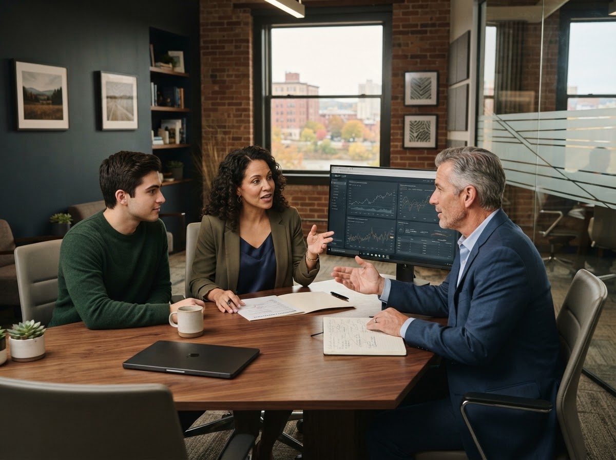 SmartAI Capital — equipo analizando modelos predictivos de inversión